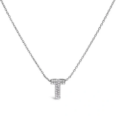 Haus Of Brilliance 10k Gold Diamond Accent "a-z" Initial Bubble Pendant Necklace In Multi