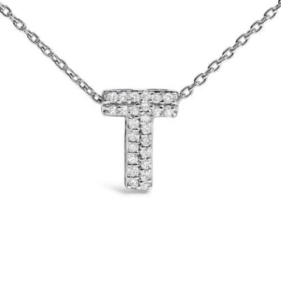 Haus Of Brilliance 10k Gold Diamond Accent "a-z" Initial Bubble Pendant Necklace In Multi