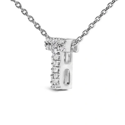 Haus Of Brilliance 10k Gold Diamond Accent "a-z" Initial Bubble Pendant Necklace In Multi
