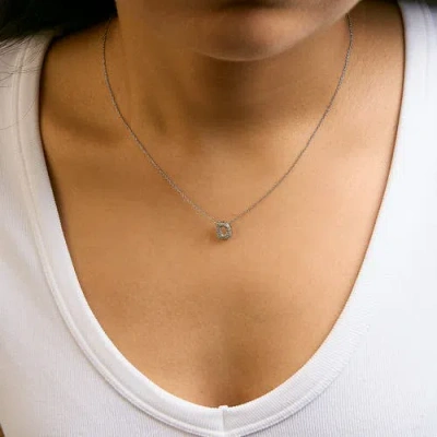 Haus Of Brilliance 10k Gold Diamond Accent "a-z" Initial Bubble Pendant Necklace In Silver