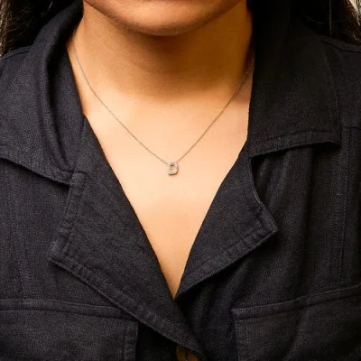 Haus Of Brilliance 10k Gold Diamond Accent "a-z" Initial Bubble Pendant Necklace In Gold