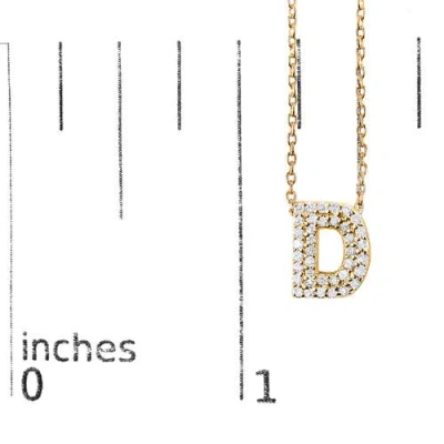Haus Of Brilliance 10k Gold Diamond Accent "a-z" Initial Bubble Pendant Necklace In Gold