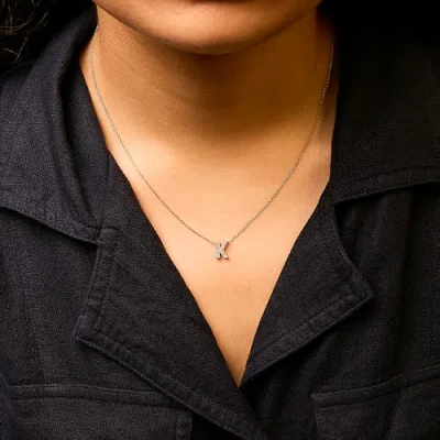 Haus Of Brilliance 10k Gold Diamond Accent "a-z" Initial Bubble Pendant Necklace In Gold