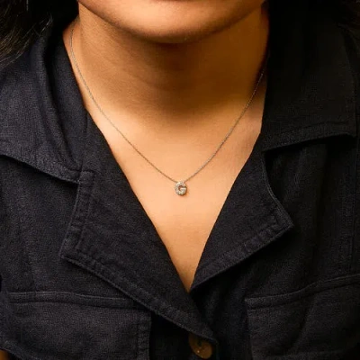 Haus Of Brilliance 10k Gold Diamond Accent "a-z" Initial Bubble Pendant Necklace In Gold