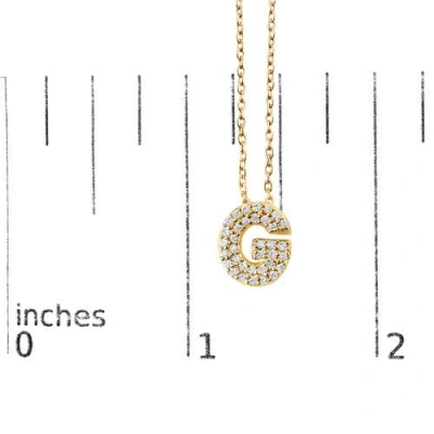 Haus Of Brilliance 10k Gold Diamond Accent "a-z" Initial Bubble Pendant Necklace In Gold