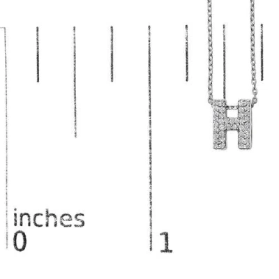 Haus Of Brilliance 10k Gold Diamond Accent "a-z" Initial Bubble Pendant Necklace In Silver