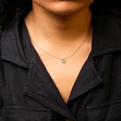 Haus Of Brilliance 10k Gold Diamond Accent "a-z" Initial Bubble Pendant Necklace In Gold