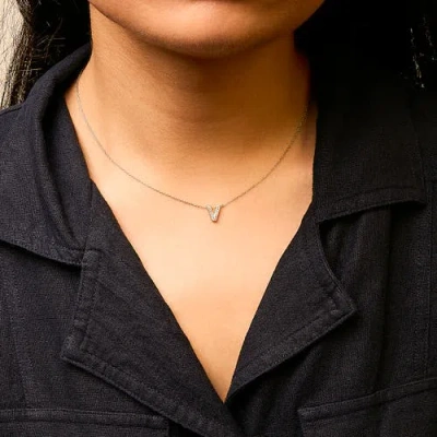 Haus Of Brilliance 10k Gold Diamond Accent "a-z" Initial Bubble Pendant Necklace In Gold