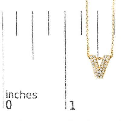 Haus Of Brilliance 10k Gold Diamond Accent "a-z" Initial Bubble Pendant Necklace In Gold