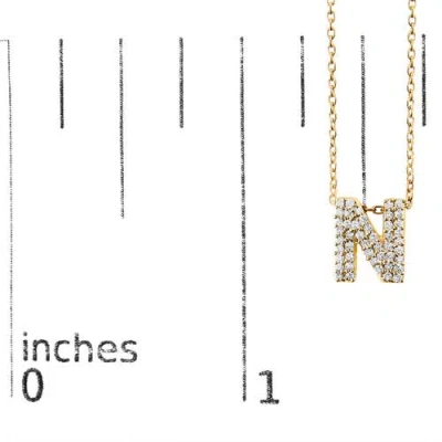 Haus Of Brilliance 10k Gold Diamond Accent "a-z" Initial Bubble Pendant Necklace In Gold