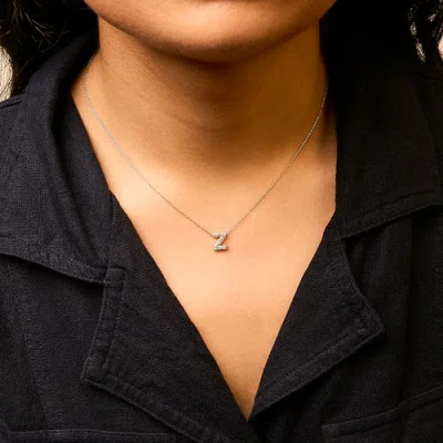 Haus Of Brilliance 10k Gold Diamond Accent "a-z" Initial Bubble Pendant Necklace In Gold