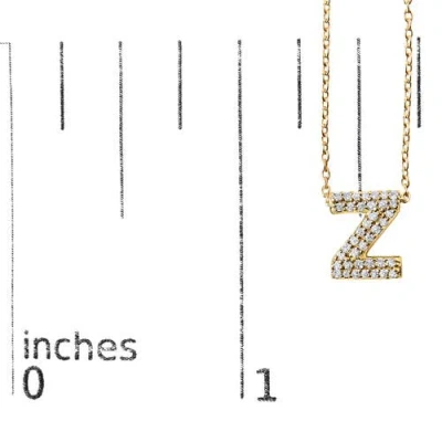 Haus Of Brilliance 10k Gold Diamond Accent "a-z" Initial Bubble Pendant Necklace In Gold