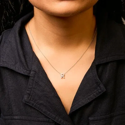 Haus Of Brilliance 10k Gold Diamond Accent "a-z" Initial Bubble Pendant Necklace In Gold