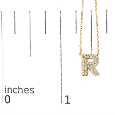 Haus Of Brilliance 10k Gold Diamond Accent "a-z" Initial Bubble Pendant Necklace In Gold