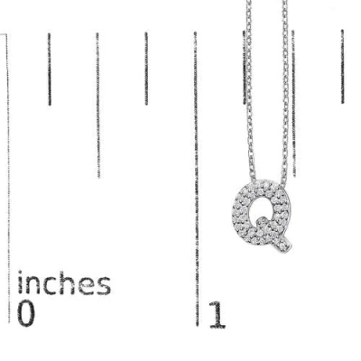 Haus Of Brilliance 10k Gold Diamond Accent "a-z" Initial Bubble Pendant Necklace In Silver