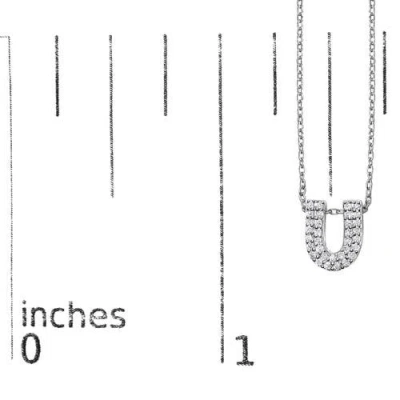 Haus Of Brilliance 10k Gold Diamond Accent "a-z" Initial Bubble Pendant Necklace In Silver