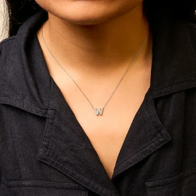 Haus Of Brilliance 10k Gold Diamond Accent "a-z" Initial Bubble Pendant Necklace In Gold