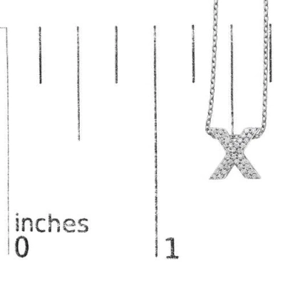 Haus Of Brilliance 10k Gold Diamond Accent "a-z" Initial Bubble Pendant Necklace In Silver