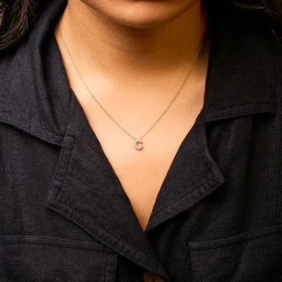 Haus Of Brilliance 10k Gold Diamond Accent "a-z" Initial Bubble Pendant Necklace In Gold