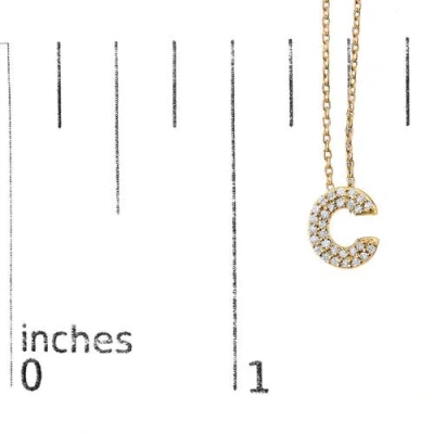 Haus Of Brilliance 10k Gold Diamond Accent "a-z" Initial Bubble Pendant Necklace In Gold
