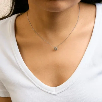 Haus Of Brilliance 10k Gold Diamond Accent "a-z" Initial Bubble Pendant Necklace In Silver