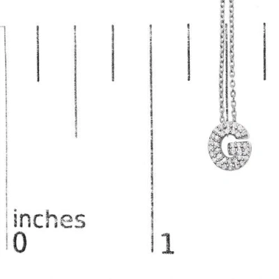 Haus Of Brilliance 10k Gold Diamond Accent "a-z" Initial Bubble Pendant Necklace In Silver