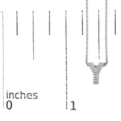 Haus Of Brilliance 10k Gold Diamond Accent "a-z" Initial Bubble Pendant Necklace In Silver