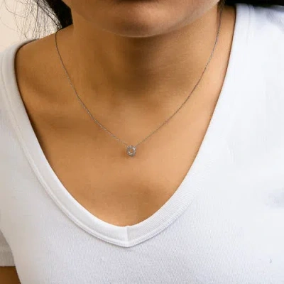 Haus Of Brilliance 10k Gold Diamond Accent "a-z" Initial Bubble Pendant Necklace In Silver