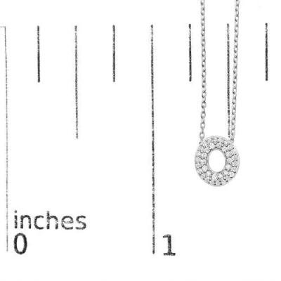 Haus Of Brilliance 10k Gold Diamond Accent "a-z" Initial Bubble Pendant Necklace In Silver