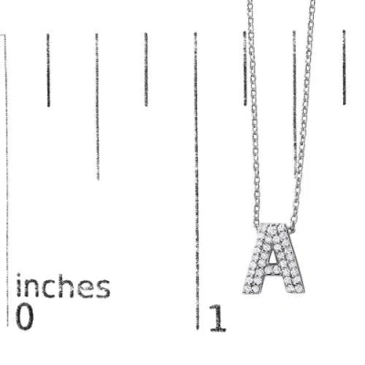 Haus Of Brilliance 10k Gold Diamond Accent "a-z" Initial Bubble Pendant Necklace In Silver