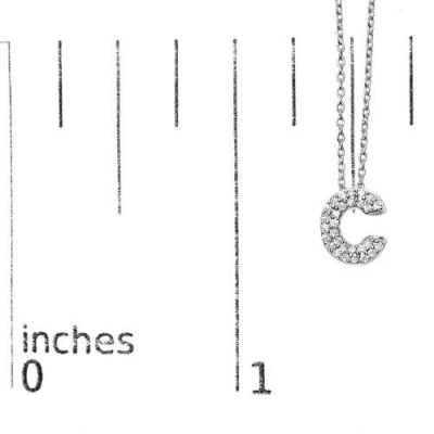 Haus Of Brilliance 10k Gold Diamond Accent "a-z" Initial Bubble Pendant Necklace In Silver