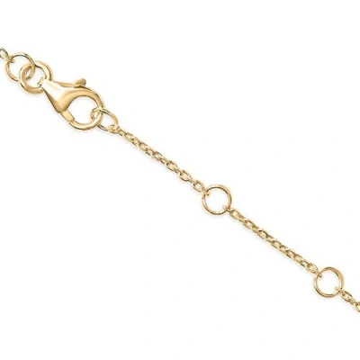 Haus Of Brilliance 10k Gold Diamond Accent "a-z" Initial Charm And Link Bracelet In Gold