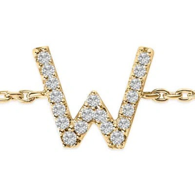Haus Of Brilliance 10k Gold Diamond Accent "a-z" Initial Charm And Link Bracelet In Gold