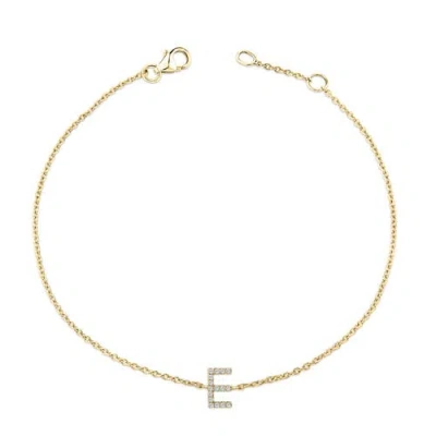 Haus Of Brilliance 10k Gold Diamond Accent "a-z" Initial Charm And Link Bracelet In Gold