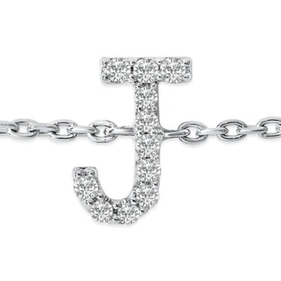 Haus Of Brilliance 10k Gold Diamond Accent "a-z" Initial Charm And Link Bracelet In Metallic