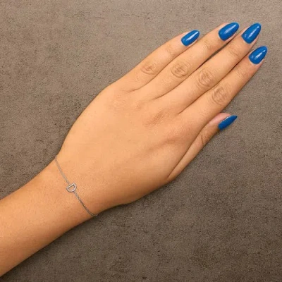 Haus Of Brilliance 10k Gold Diamond Accent "a-z" Initial Charm And Link Bracelet In Metallic