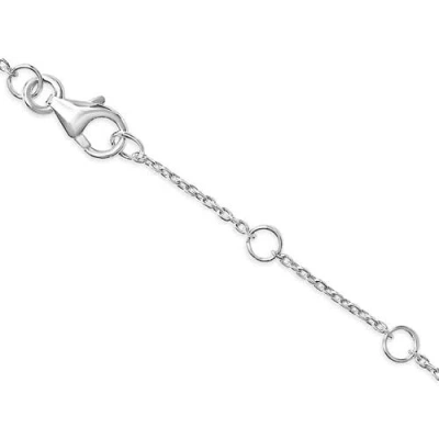 Haus Of Brilliance 10k Gold Diamond Accent "a-z" Initial Charm And Link Bracelet In Silver