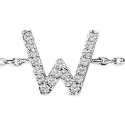 Haus Of Brilliance 10k Gold Diamond Accent "a-z" Initial Charm And Link Bracelet In Silver