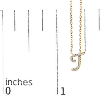Haus Of Brilliance 10k Gold Diamond Accent  A-z Initial Script Style Pendant Necklace In Gold