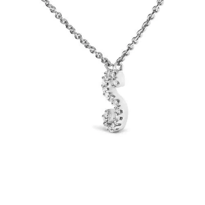 Haus Of Brilliance 10k Gold Diamond Accent  A-z Initial Script Style Pendant Necklace In Metallic