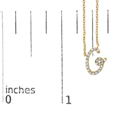 Haus Of Brilliance 10k Gold Diamond Accent  A-z Initial Script Style Pendant Necklace In Gold
