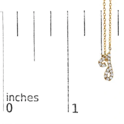 Haus Of Brilliance 10k Gold Diamond Accent  A-z Initial Script Style Pendant Necklace In Gold