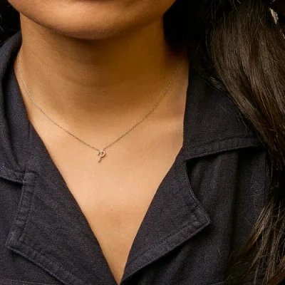 Haus Of Brilliance 10k Gold Diamond Accent  A-z Initial Script Style Pendant Necklace In Gold