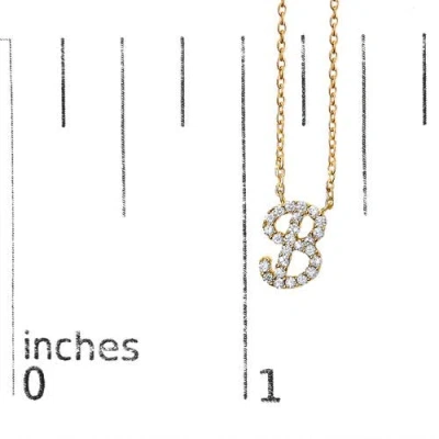 Haus Of Brilliance 10k Gold Diamond Accent  A-z Initial Script Style Pendant Necklace In Gold