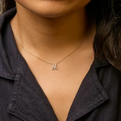 Haus Of Brilliance 10k Gold Diamond Accent  A-z Initial Script Style Pendant Necklace In Gold