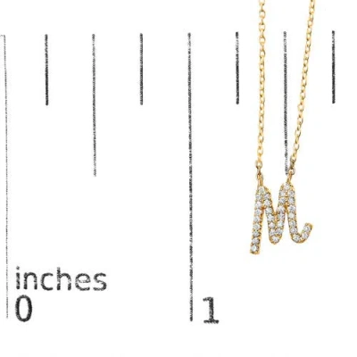 Haus Of Brilliance 10k Gold Diamond Accent  A-z Initial Script Style Pendant Necklace In Gold