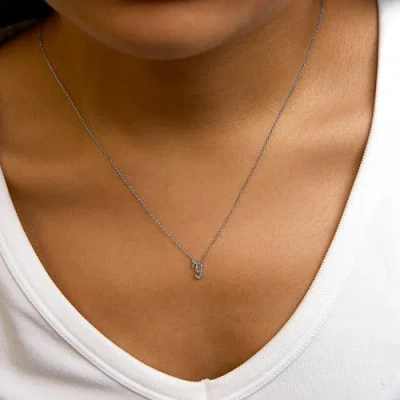 Haus Of Brilliance 10k Gold Diamond Accent  A-z Initial Script Style Pendant Necklace In Metallic