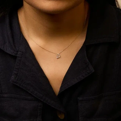 Haus Of Brilliance 10k Gold Diamond Accent  A-z Initial Script Style Pendant Necklace In Gold