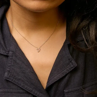 Haus Of Brilliance 10k Gold Diamond Accent  A-z Initial Script Style Pendant Necklace In Gold