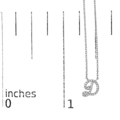 Haus Of Brilliance 10k Gold Diamond Accent  A-z Initial Script Style Pendant Necklace In White